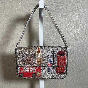 London Themed Beaded Bag